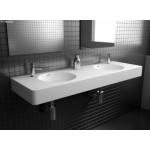 Encanto 1400 Solid Surface Wall-Hung Basin, Double Bowl